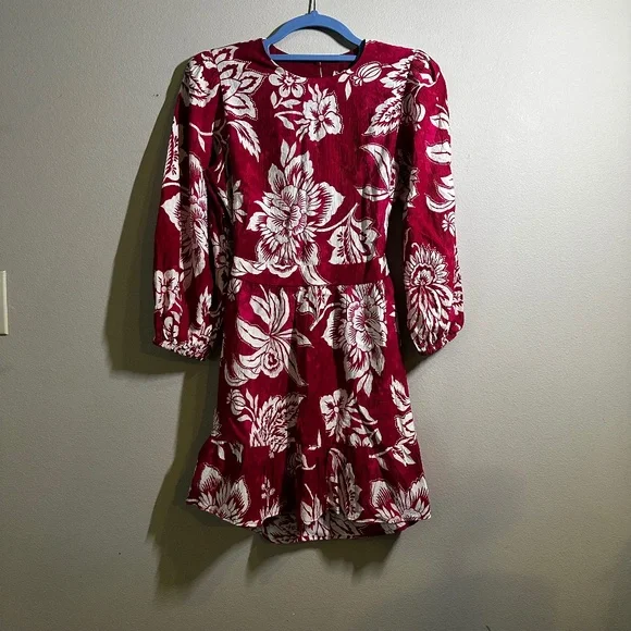 Mango - Open Back Printed Dress Pink - 2 - Women